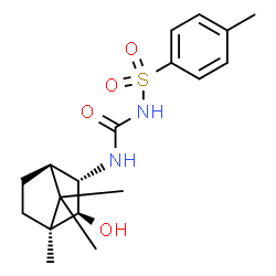 ChemSpider 2D Image | N-{[(1R,2S,3S,4S)-3-Hydroxy-4,7,7-trimethylbicyclo[2.2.1]hept-2-yl]carbamoyl}-4-methylbenzenesulfonamide | C18H26N2O4S