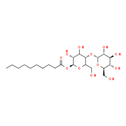 ChemSpider 2D Image | 1-O-Decanoyl-4-O-alpha-D-glucopyranosyl-beta-D-erythro-hexopyranose | C22H40O12