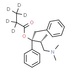 ChemSpider 2D Image | (2S,3R)-4-(Dimethylamino)-3-methyl-1,2-diphenyl-2-butanyl (~2~H_5_)propanoate | C22H24D5NO2