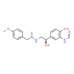 ChemSpider 2D Image | N-{2-Hydroxy-5-[(1R)-1-hydroxy-2-{[1-(4-methoxyphenyl)-2-propanyl]amino}ethyl]phenyl}formamide | C19H24N2O4