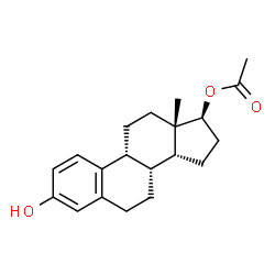ChemSpider 2D Image | (9beta,14beta,17beta)-3-Hydroxyestra-1,3,5(10)-trien-17-yl acetate | C20H26O3