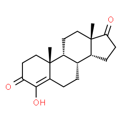 ChemSpider 2D Image | (9beta,14beta)-4-Hydroxyandrost-4-ene-3,17-dione | C19H26O3