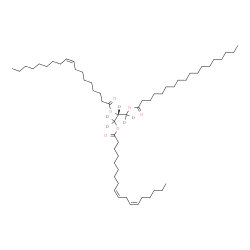 ChemSpider 2D Image | 2-[(9Z)-9-Octadecenoyloxy]-3-(stearoyloxy)(~2~H_5_)propyl (9Z,12Z)-9,12-octadecadienoate | C57H99D5O6