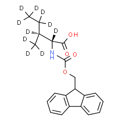 ChemSpider 2D Image | N-[(9H-Fluoren-9-ylmethoxy)carbonyl]-D-(2,3,3',3',3',4,4,5,5,5-~2~H_10_)alloisoleucine | C21H13D10NO4
