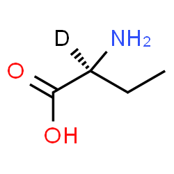 ChemSpider 2D Image | (2S)-2-Amino(2-~2~H)butanoic acid | C4H8DNO2