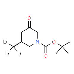ChemSpider 2D Image | 2-Methyl-2-propanyl (3R)-3-(~2~H_3_)methyl-5-oxo-1-piperidinecarboxylate | C11H16D3NO3