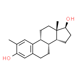 ChemSpider 2D Image | (9beta,14beta,17beta)-2-Methylestra-1,3,5(10)-triene-3,17-diol | C19H26O2