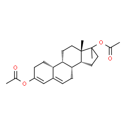 ChemSpider 2D Image | [(8R,9R,10R,13S,14R)-17-acetoxy-13,17-dimethyl-1,2,3,7,8,9,10,11,12,14,15,16-dodecahydrocyclopenta[a]phenanthren-3-yl] acetate | C23H33O4