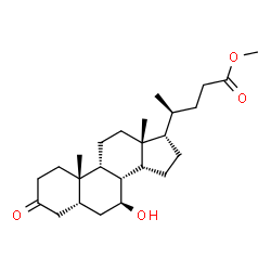 ChemSpider 2D Image | Methyl (5beta,7beta,9beta,17alpha,20S)-7-hydroxy-3-oxocholan-24-oate | C25H40O4