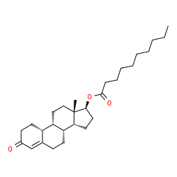ChemSpider 2D Image | (9beta,14beta,17beta)-3-Oxoestr-4-en-17-yl decanoate | C28H44O3