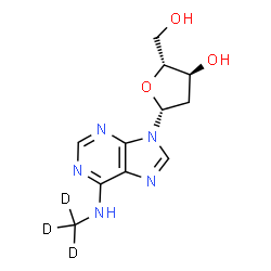 ChemSpider 2D Image | 2'-Deoxy-N-(~2~H_3_)methyladenosine | C11H12D3N5O3