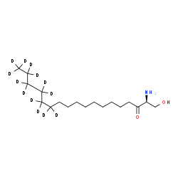 ChemSpider 2D Image | (2S)-2-Amino-1-hydroxy-3-(13,13,14,14,15,15,16,16,17,17,18,18,18-~2~H_13_)octadecanone | C18H24D13NO2