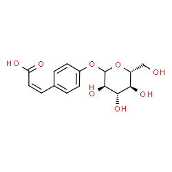 ChemSpider 2D Image | (2Z)-3-[4-(D-Glucopyranosyloxy)phenyl]acrylic acid | C15H18O8
