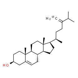 ChemSpider 2D Image | (3beta)-(28-~13~C)Ergosta-5,24(28)-dien-3-ol | C2713CH46O