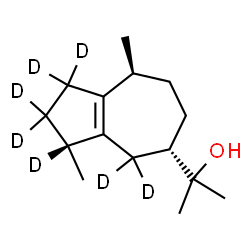 ChemSpider 2D Image | 2-[(3R,5S,8S)-3,8-Dimethyl(1,1,2,2,3,4,4-~2~H_7_)-1,2,3,4,5,6,7,8-octahydro-5-azulenyl]-2-propanol | C15H19D7O