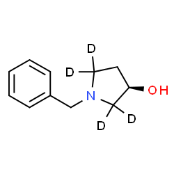 ChemSpider 2D Image | (3R)-1-Benzyl-3-(2,2,5,5-~2~H_4_)pyrrolidinol | C11H11D4NO
