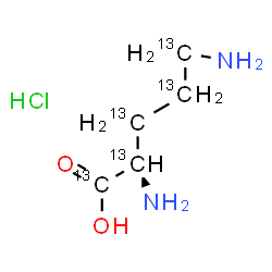 ChemSpider 2D Image | D-(~13~C_5_)Ornithine hydrochloride (1:1) | 13C5H13ClN2O2