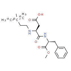 ChemSpider 2D Image | Methyl N-[3-methyl-3-(~13~C)methyl(3,4-~13~C_2_)butyl]-L-alpha-aspartyl-D-phenylalaninate | C1713C3H30N2O5