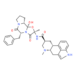ChemSpider 2D Image | (5alpha,5'beta,8alpha,10alpha,11'alpha,12'beta)-5'-Benzyl-12'-hydroxy-2'-methyl-3',6',18-trioxo-9,10-dihydroergotaman | C33H37N5O5