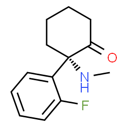 ChemSpider 2D Image | (2S)-2-(2-Fluorophenyl)-2-(methylamino)cyclohexanone | C13H16FNO