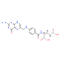 ChemSpider 2D Image | N-(4-{[(2-Amino-4-oxo-4,8-dihydro-6-pteridinyl)methyl]amino}benzoyl)-L-(~13~C_5_,~15~N)glutamic acid | C1413C5H19N615NO6