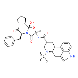 ChemSpider 2D Image | (5'alpha)-5'-Benzyl-12'-hydroxy-2'-methyl-3',6',18-trioxo(17-~13~C,17,17,17-~2~H_3_)-9,10-dihydroergotaman | C3213CH34D3N5O5