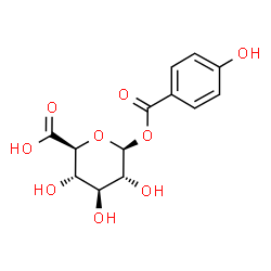 ChemSpider 2D Image | 1-O-(4-Hydroxybenzoyl)-beta-D-glucopyranuronic acid | C13H14O9