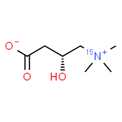 ChemSpider 2D Image | (3R)-3-Hydroxy-4-[trimethyl(~15~N)ammonio]butanoate | C7H1515NO3