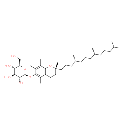 ChemSpider 2D Image | (2R)-2,5,7,8-Tetramethyl-2-[(4R,8R)-4,8,12-trimethyltridecyl]-3,4-dihydro-2H-chromen-6-yl beta-D-glucopyranoside | C35H60O7