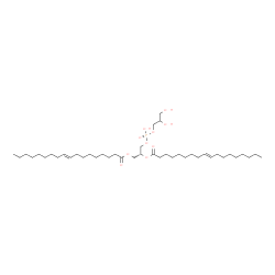 ChemSpider 2D Image | (2R)-3-{[(2,3-Dihydroxypropoxy)(hydroxy)phosphoryl]oxy}-2-[(9E)-9-octadecenoyloxy]propyl (9E)-9-octadecenoate | C42H79O10P