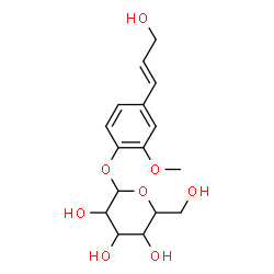 ChemSpider 2D Image | 4-[(1E)-3-Hydroxy-1-propen-1-yl]-2-methoxyphenyl hexopyranoside | C16H22O8