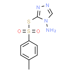 ChemSpider 2D Image | S-(4-Amino-4H-1,2,4-triazol-3-yl) 4-methylbenzenesulfonothioate | C9H10N4O2S2
