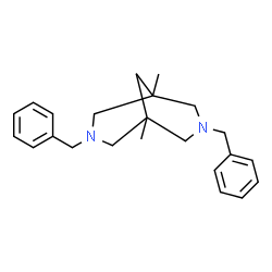 ChemSpider 2D Image | 3,7-Dibenzyl-1,5-dimethyl-3,7-diazabicyclo[3.3.1]nonane | C23H30N2