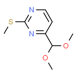 ChemSpider 2D Image | 4-(Dimethoxymethyl)-2-(methylthio)pyrimidine | C8H12N2O2S
