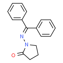 ChemSpider 2D Image | 1-((Diphenylmethylene)amino)pyrrolidin-2-one | C17H16N2O