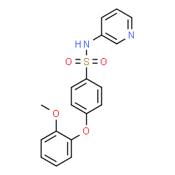 ChemSpider 2D Image | 4-(2-Methoxyphenoxy)-N-(3-pyridinyl)benzenesulfonamide | C18H16N2O4S