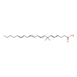 ChemSpider 2D Image | (5E,8E,11E,14E)-7,7-Dimethyl-5,8,11,14-icosatetraenoic acid | C22H36O2