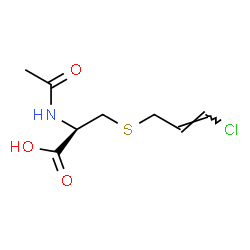 ChemSpider 2D Image | N-Acetyl-S-[(2E)-3-chloro-2-propen-1-yl]-L-cysteine | C8H12ClNO3S