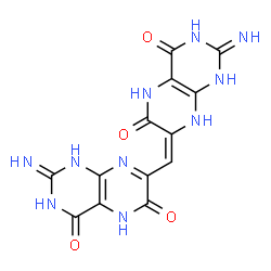 ChemSpider 2D Image | 2-Imino-7-[(E)-(2-imino-4,6-dioxo-2,3,4,5,6,8-hexahydro-7(1H)-pteridinylidene)methyl]-1,2,3,5-tetrahydro-4,6-pteridinedione | C13H10N10O4