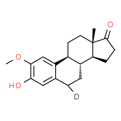 ChemSpider 2D Image | 3-Hydroxy-2-methoxy(6-~2~H_1_)estra-1(10),2,4-trien-17-one | C19H23DO3