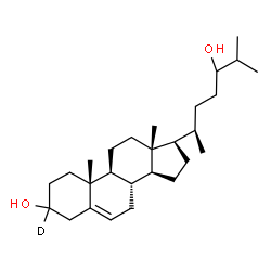 ChemSpider 2D Image | (3-~2~H)Cholest-5-ene-3,24-diol | C27H45DO2