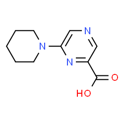ChemSpider 2D Image | 6-(1-Piperidinyl)-2-pyrazinecarboxylic acid | C10H13N3O2