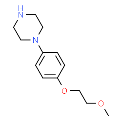 ChemSpider 2D Image | 1-(4-(2-methoxyethoxy)phenyl)piperazine | C13H20N2O2