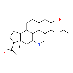 ChemSpider 2D Image | 11-(Dimethylamino)-2-ethoxy-3-hydroxypregnan-20-one | C25H43NO3