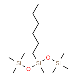 ChemSpider 2D Image | 3-Hexyl-1,1,1,3,5,5,5-heptamethyltrisiloxane | C13H34O2Si3