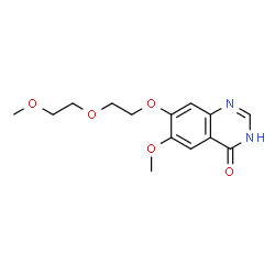 ChemSpider 2D Image | 6-Methoxy-7-(2-(2-methoxyethoxy)ethoxy)quinazolin-4(3H)-one | C14H18N2O5