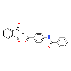 ChemSpider 2D Image | 4-(Benzoylamino)-N-(1,3-dioxo-1,3-dihydro-2H-isoindol-2-yl)benzamide | C22H15N3O4