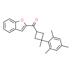 ChemSpider 2D Image | 1-Benzofuran-2-yl(3-mesityl-3-methylcyclobutyl)methanone | C23H24O2
