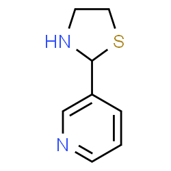 ChemSpider 2D Image | 3-(1,3-Thiazolidin-2-yl)pyridine | C8H10N2S