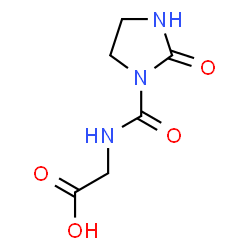 ChemSpider 2D Image | N-[(2-Oxo-1-imidazolidinyl)carbonyl]glycine | C6H9N3O4